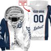 Limited Edition - Custom Name Mlb - Detroit Tigers - Fleece Zip Hoodie