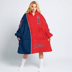 Limited Edition - Custom Name Mlb - Los Angeles Angels - Oodie Blanket