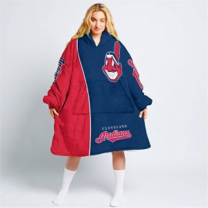 Limited Edition - Custom Name Mlb - Cleveland Indians - Oodie Blanket