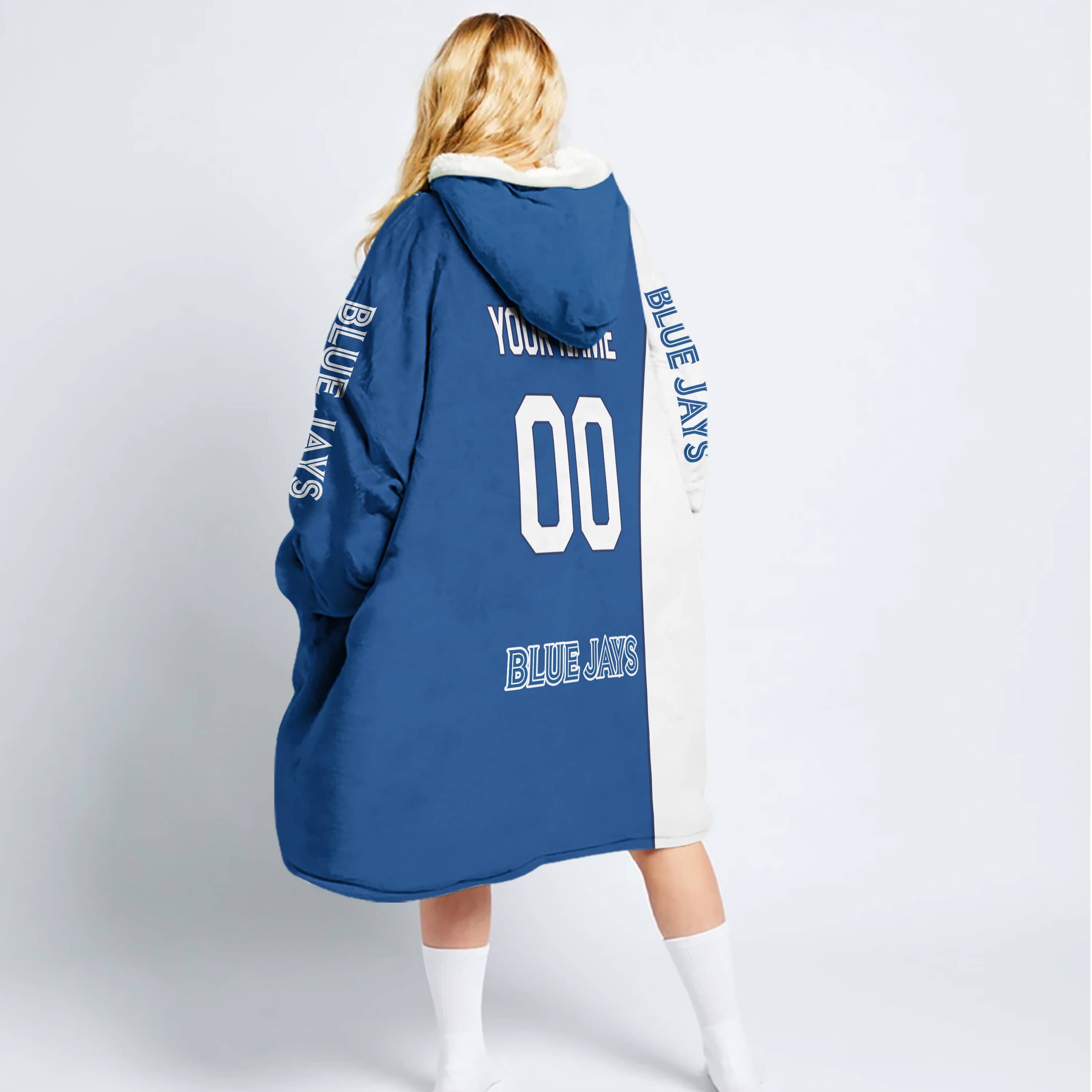 Limited Edition - Custom Name Mlb - Toronto Blue Jays - Oodie Blanket - Image 2