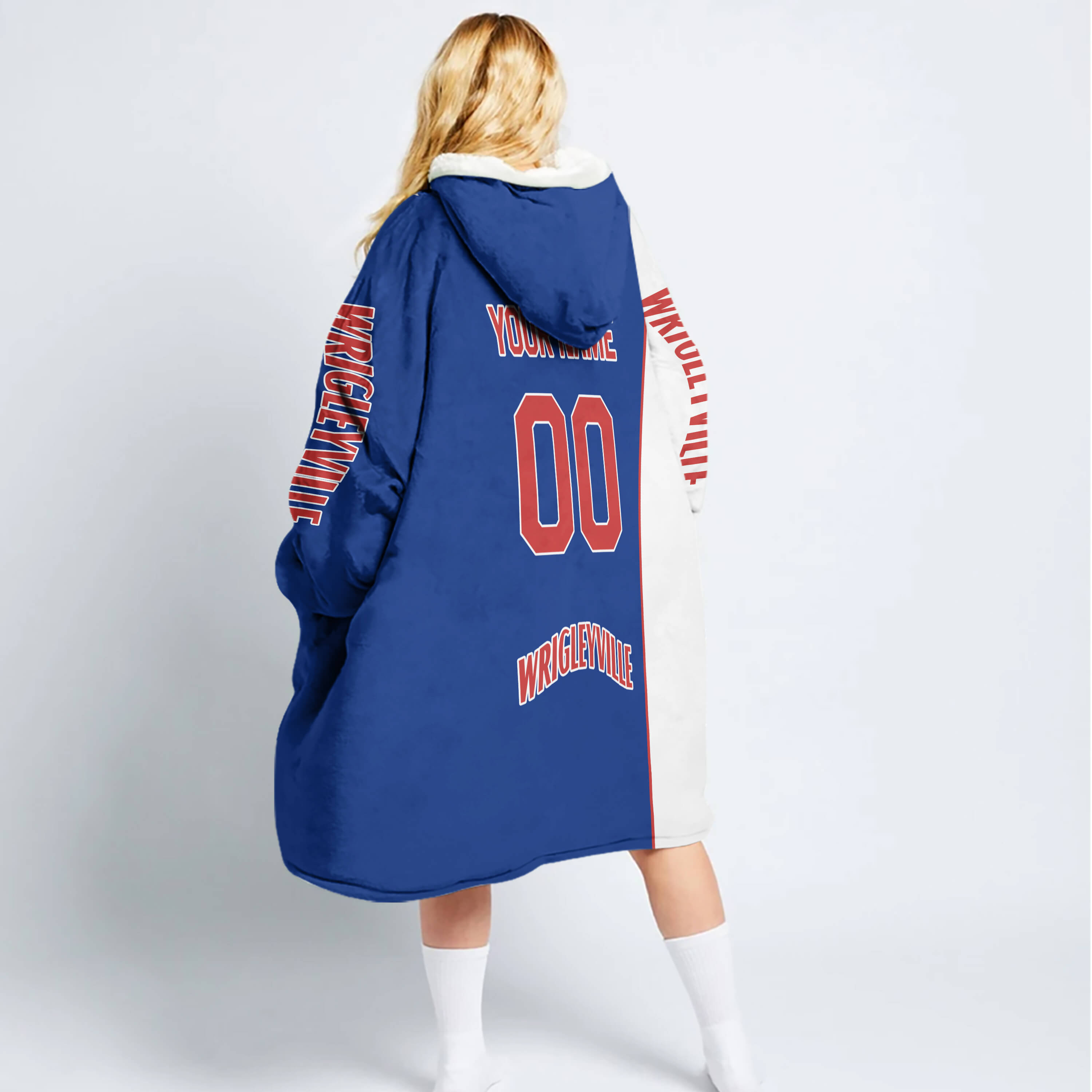 Limited Edition - Custom Name Mlb - Chicago Cubs - Oodie Blanket - Image 2