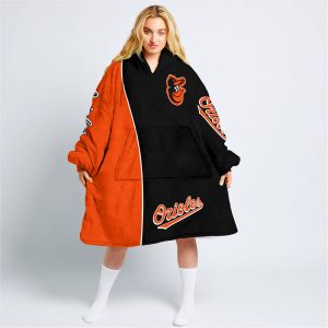 Limited Edition - Custom Name Mlb - Baltimore Orioles - Oodie Blanket