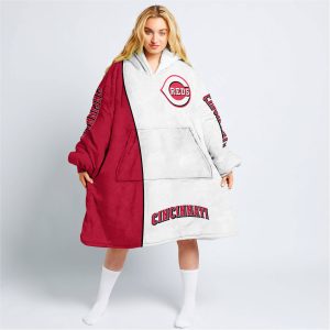 Limited Edition - Custom Name Mlb - Cincinnati Reds - Oodie Blanket