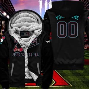 Arizona Diamondbacks - Just Hate Us - Black - Fleece Zip Hoodie