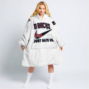 Arizona Diamondbacks - Just Hate Us - White - Oodie Blanket