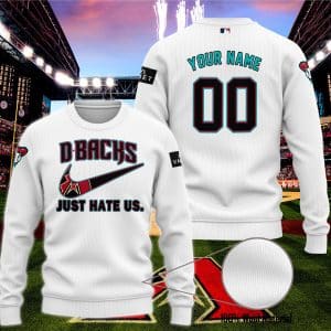 Arizona Diamondbacks - Just Hate Us - White - Sweater Ugly