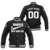 New York Yankees - Black - Custom Name - Baseball Jacket