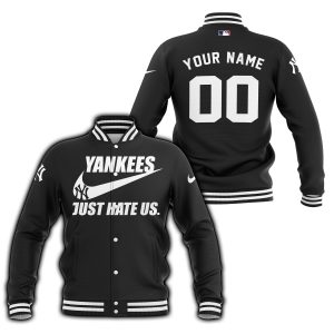 New York Yankees - Black - Custom Name - Baseball Jacket