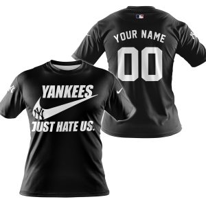 New York Yankees - Black - Custom Name - T Shirt