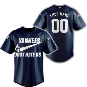 New York Yankees - Navy - Custom Name - Baseball Jersey