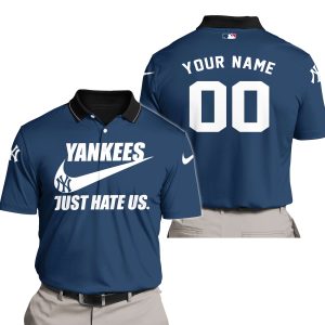 New York Yankees - Navy - Custom Name - Polo Shirt