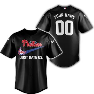 Philadelphia Phillies - Black - Custom Name - Baseball Jersey