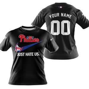 Philadelphia Phillies - Black - Custom Name - T Shirt