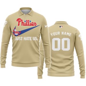 Philadelphia Phillies - Limited Edition - Custom Name - Long Sleeve Polo Shirt