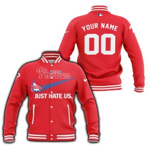 Philadelphia Phillies - Red - Custom Name - Baseball Jacket