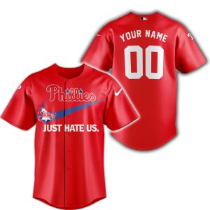 Philadelphia Phillies - Red - Custom Name - Baseball Jersey