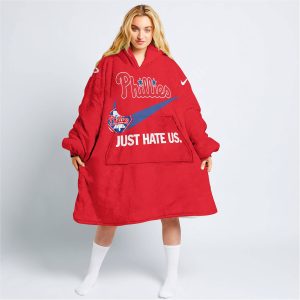 Philadelphia Phillies - Red - Custom Name - Oodie Blanket