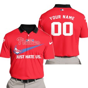 Philadelphia Phillies - Red - Custom Name - Polo Shirt