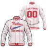 Philadelphia Phillies - Red & White - Custom Name - Baseball Jacket
