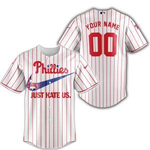 Philadelphia Phillies - Red & White - Custom Name - Baseball Jersey