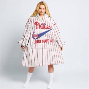 Philadelphia Phillies - Red & White - Custom Name - Oodie Blanket