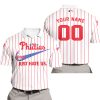 Philadelphia Phillies - Red & White - Custom Name - Polo Shirt