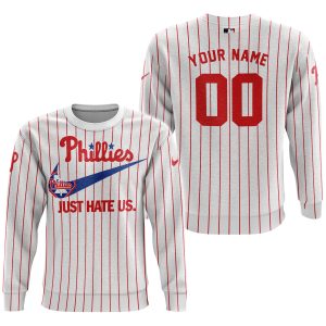 Philadelphia Phillies - Red & White - Custom Name - Sweatshirt