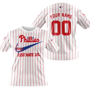Philadelphia Phillies - Red & White - Custom Name - T Shirt