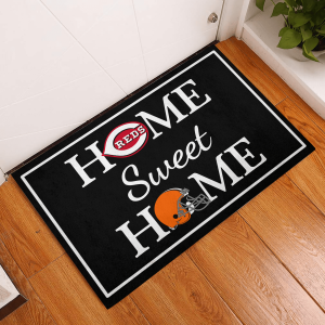 Home Sweet5 Home - Cincinnati Reds Rubber Doormat QZ12