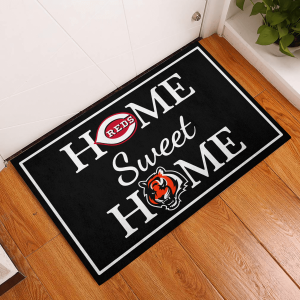 Home Sweet Home - Cincinnati Reds Rubber Doormat QU12