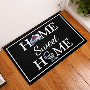 Home Sweet Home - Colorado Rockies Rubber Doormat ER12