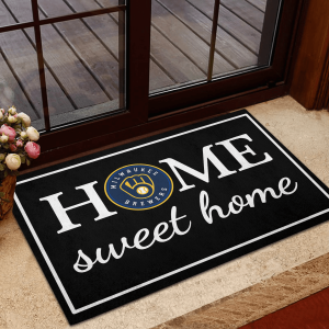 Home Sweet Home - Milwaukee Brewers Rubber Doormat QO12