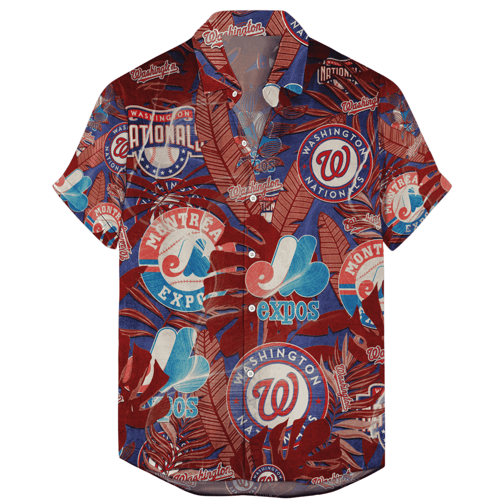 Washington Nationals Retro Logo Hawaiian Shirt