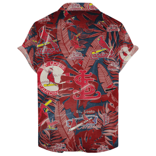 St. Louis Cardinals Retro Logo Hawaiian Shirt - Image 2