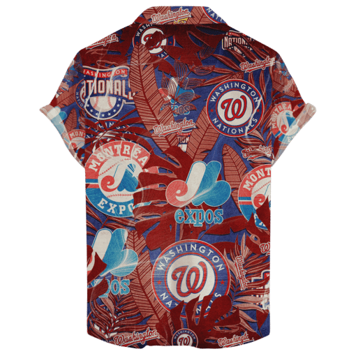 Washington Nationals Retro Logo Hawaiian Shirt - Image 2