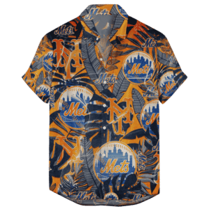 New York Mets Retro Logo Hawaiian Shirt