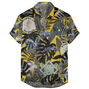 Milwaukee Brewers Retro Logo Hawaiian Shirt