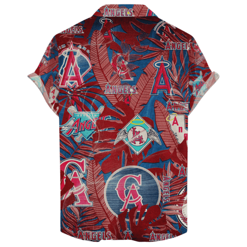 Los Angeles Angels Retro Logo Hawaiian Shirt - Image 2