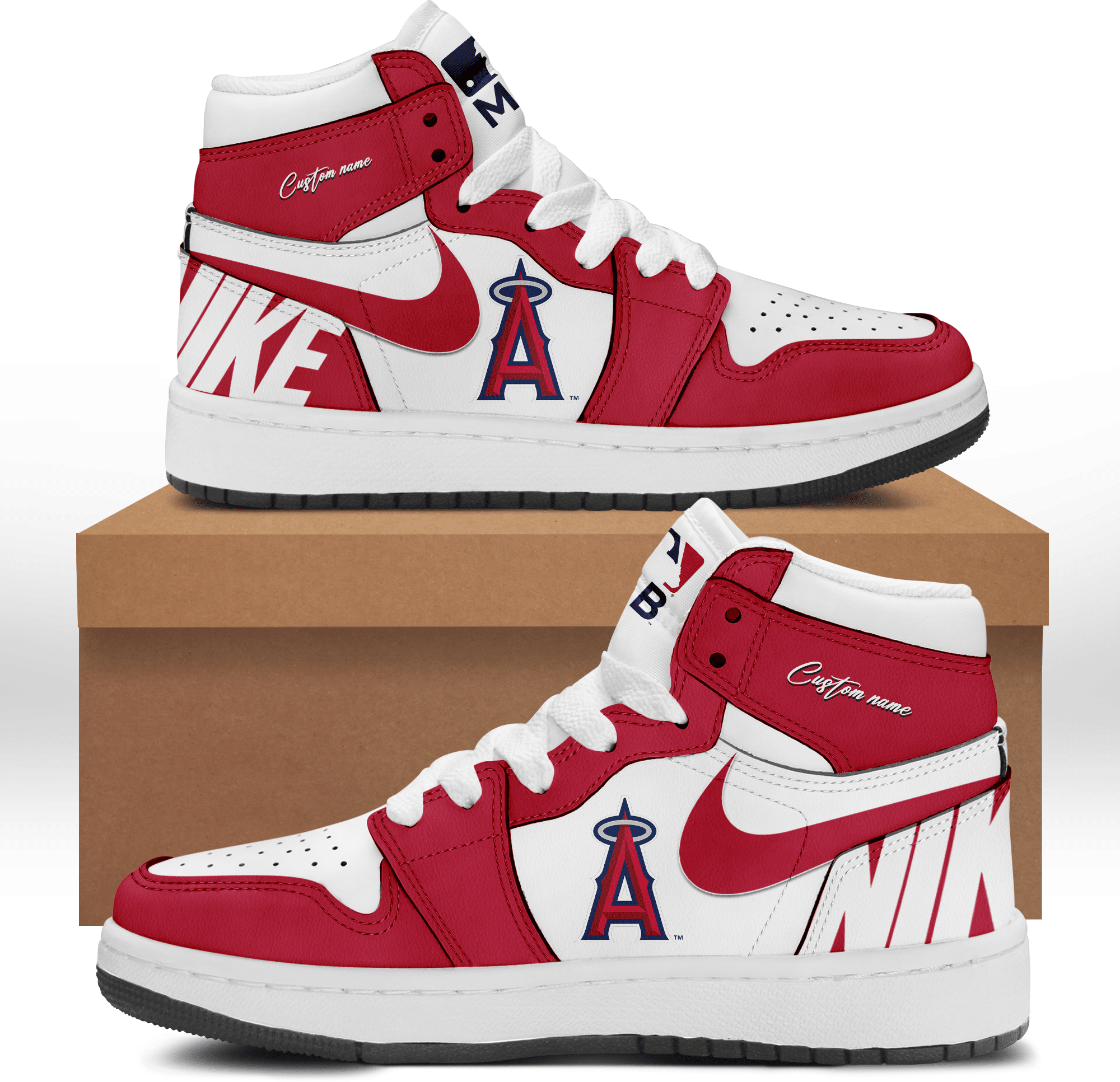 Custom Your Name Los Angeles Angels Jordan Sneakers AD64