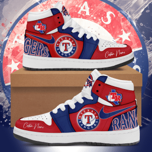 Custom Your Name Texas Rangers Jordan Sneakers EH33