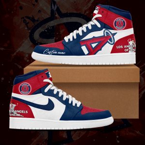 Custom Your Name Los Angeles Angels Jordan Sneakers TG23