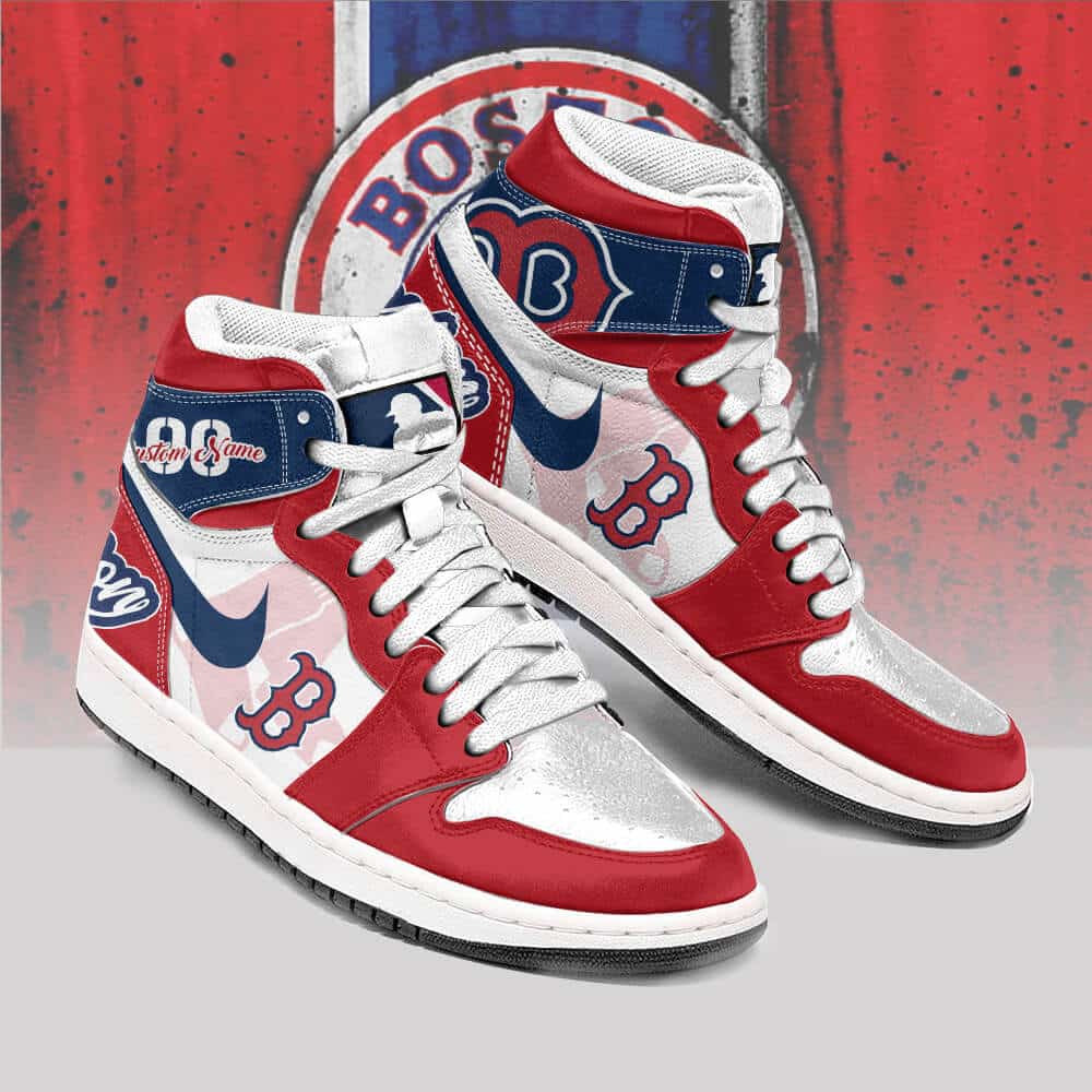 Boston Red Sox Jordan Sneakers QL14 - Image 2