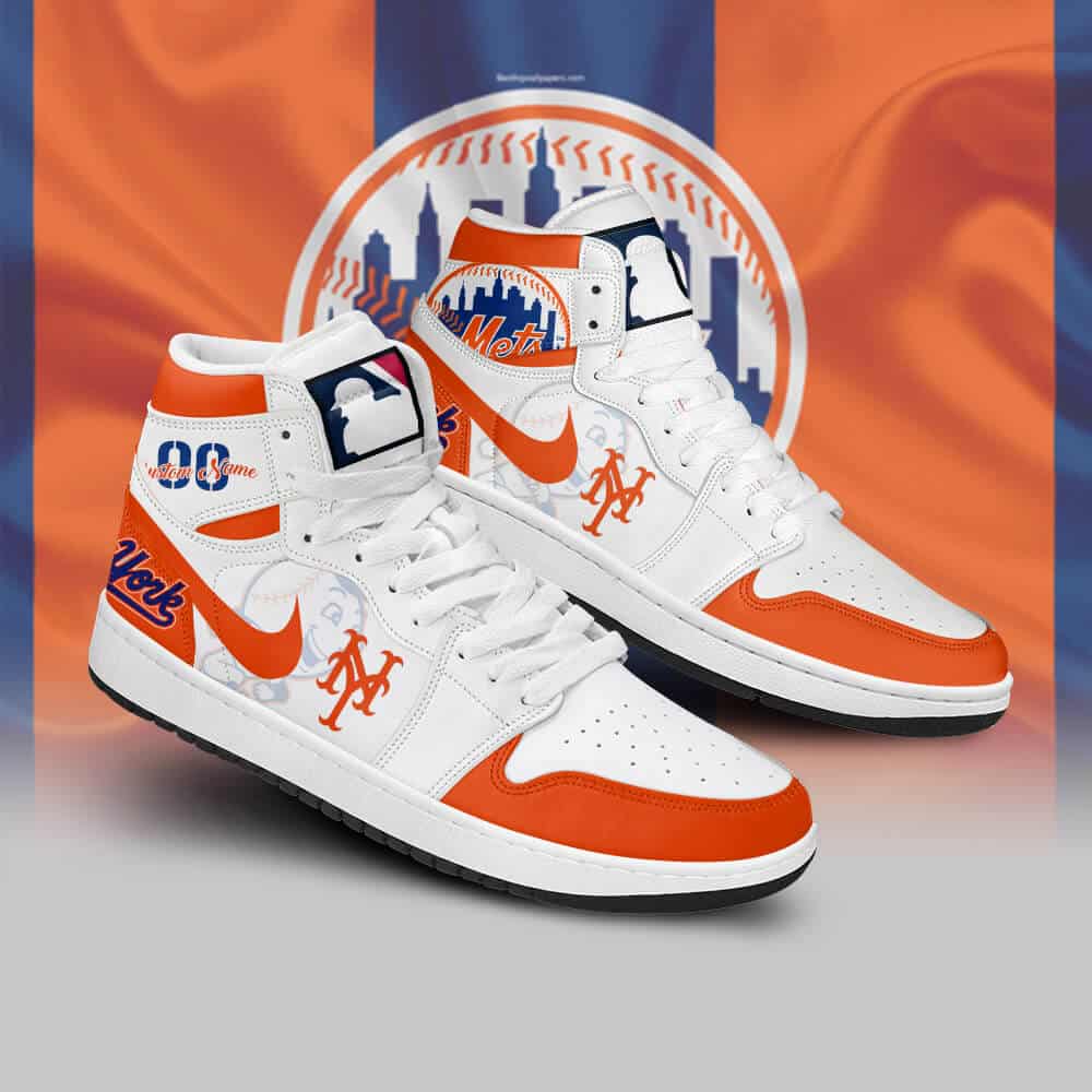 New York Mets Jordan Sneakers YG44 - Image 2