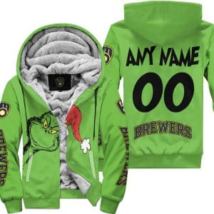 The Grinch – Milwaukee Brewers - Fleece Zip Hoodie