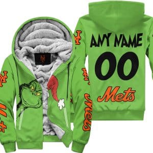 The Grinch – New York Mets - Fleece Zip Hoodie
