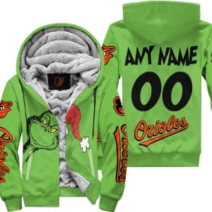 The Grinch – Baltimore Orioles - Fleece Zip Hoodie