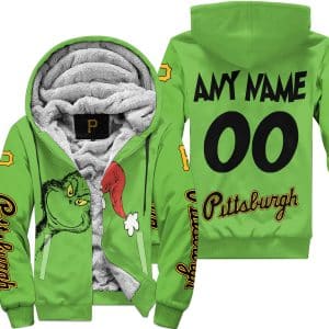 The Grinch – Pittsburgh Pirates - Fleece Zip Hoodie