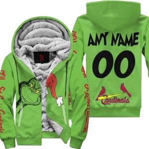The Grinch – St. Louis Cardinals - Fleece Zip Hoodie
