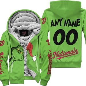 The Grinch – Washington Nationals - Fleece Zip Hoodie