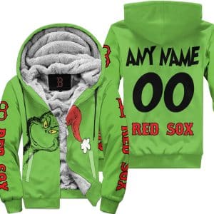 The Grinch – Boston Red Sox - Fleece Zip Hoodie